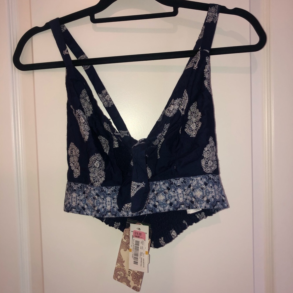 Boho blue top
